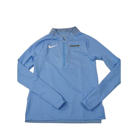 NIKE Pro Elite SZ XS Botswana Drill Top 1/4 Zip Blue Track & Field USA - Picture 1 of 8